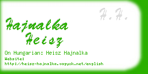hajnalka heisz business card